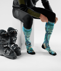 TNF X Smartwool Ski Targeted Cushion Explorer Print OTC Socks / The North Face