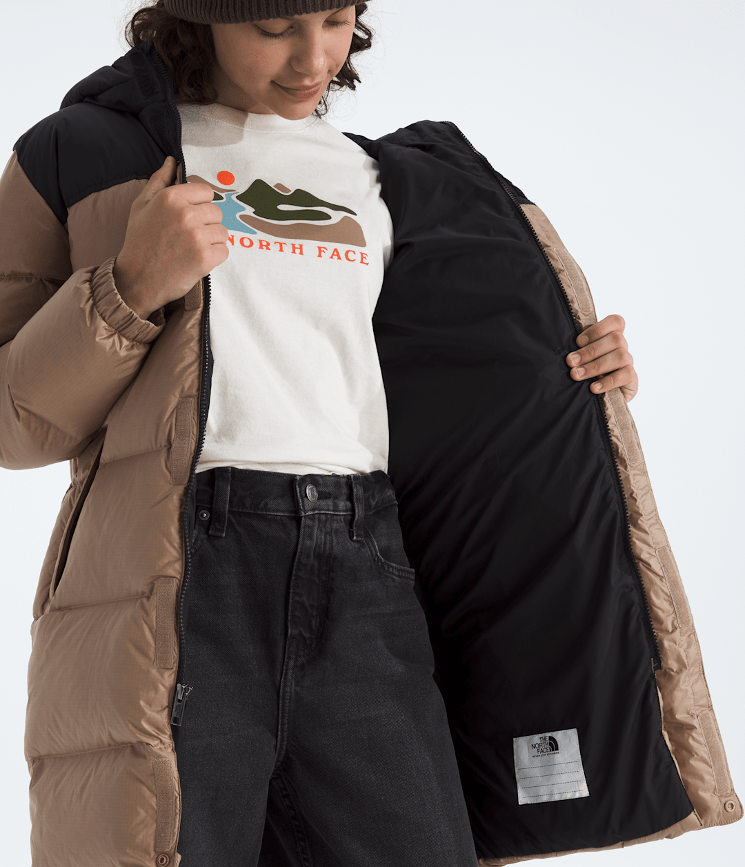 Boys’ & Girls’ Nuptse Long Parka / The North Face